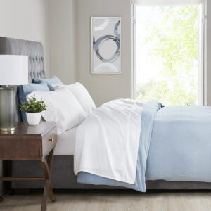 525 Thread Count Cotton Blend Sheet Set in White From Madison Park