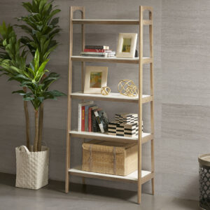 Parker Shelf / Bookcase in Off-White/Natural From Madison Park