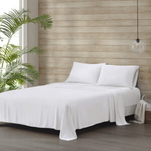 Tencel Polyester Blend Sheet Set in White From Beautyrest