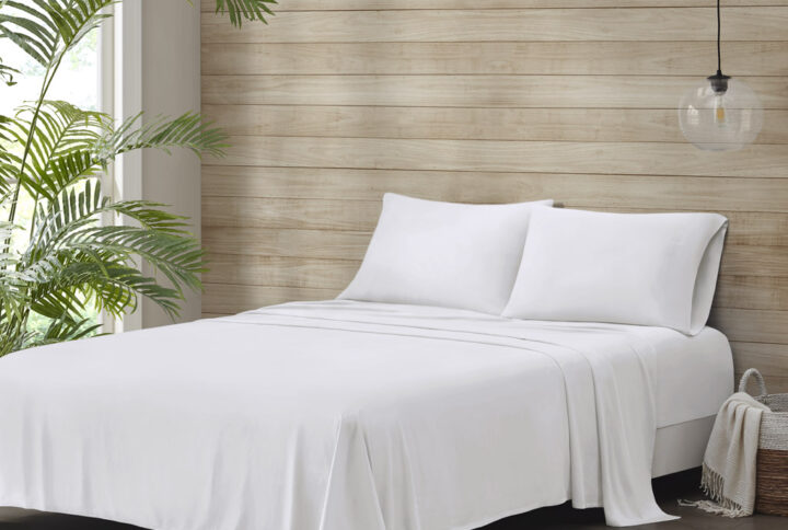 Tencel Polyester Blend Sheet Set in White From Beautyrest