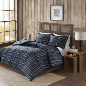 Flint CozySpun Down Alternative Comforter Mini Set in Navy From Woolrich