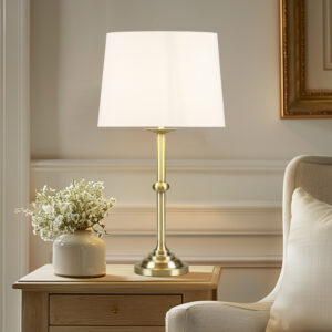 Aelorian Table Lamp 28"H in Antique Brass From Martha Stewart