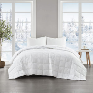 Four Seasons Goose Feather and Down Filling All Seasons Blanket in White From True North by Sleep Philosophy