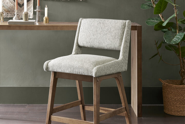 Boomerang Counter Stool in Light Grey From INK+IVY