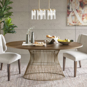 Mercer Oval Dining Table in Bronze From INK+IVY