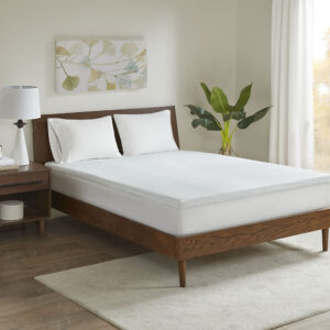 2" Gel Memory Foam with 3M Cover Mattress Topper in White From Sleep Philosophy