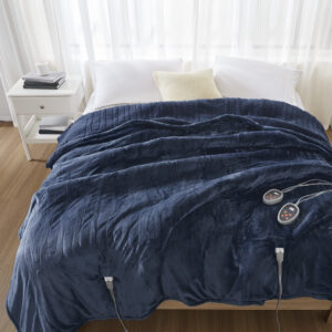 Heated Microlight to Berber Blanket in Indigo From Beautyrest