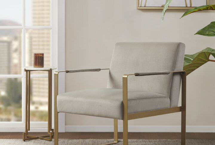 Jayco Accent Chair in Taupe From Martha Stewart