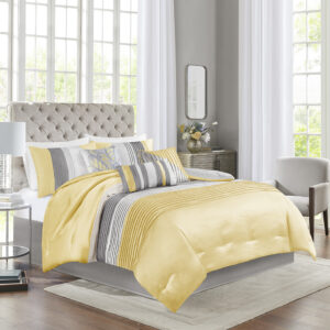 Amherst 7 Piece Comforter Set in Yellow From Madison Park