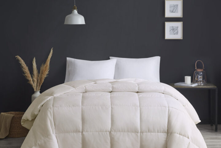 Heavy Warmth Goose Feather and Down Oversize Comforter in Cream From True North by Sleep Philosophy