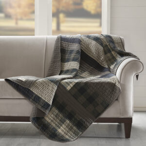 Winter Plains Quilted Throw in Taupe From Woolrich