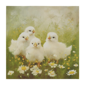 Sunshine Animals Chicks Canvas Wall Art in Chicks/Green Multi From Madison Park