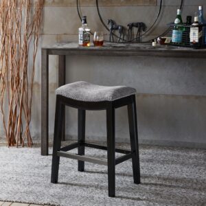 Belfast Saddle Counter Stool in Grey From Madison Park