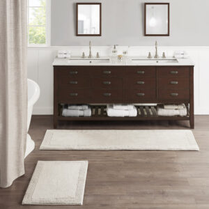 Splendor 100% Cotton Tufted 3000 GSM Reversible Bath Rug in Natural From Madison Park Signature