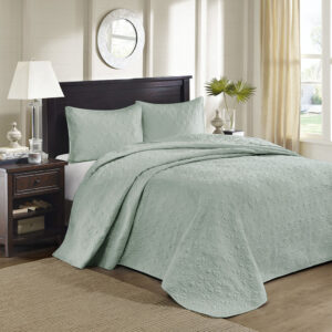 Quebec Reversible Bedspread Set in Seafoam From Madison Park