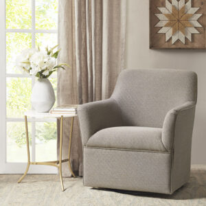 Augustine Swivel Glider Chair in Grey/Taupe From Madison Park