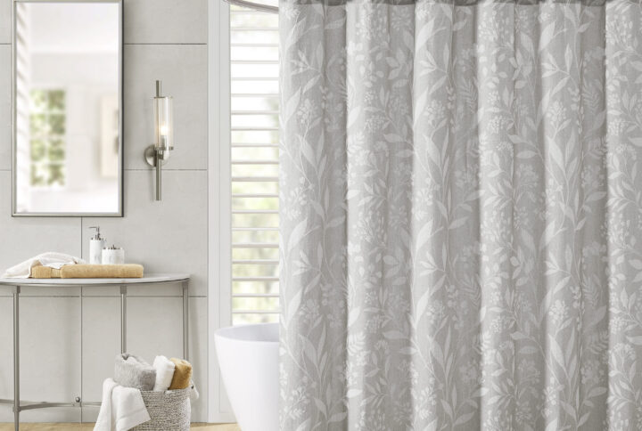 Winslow Floral Shower Curtain in Taupe From Croscill Home