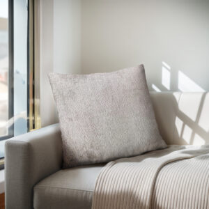 Ava Solid Square Pillow in Light Grey From Chapel Hill