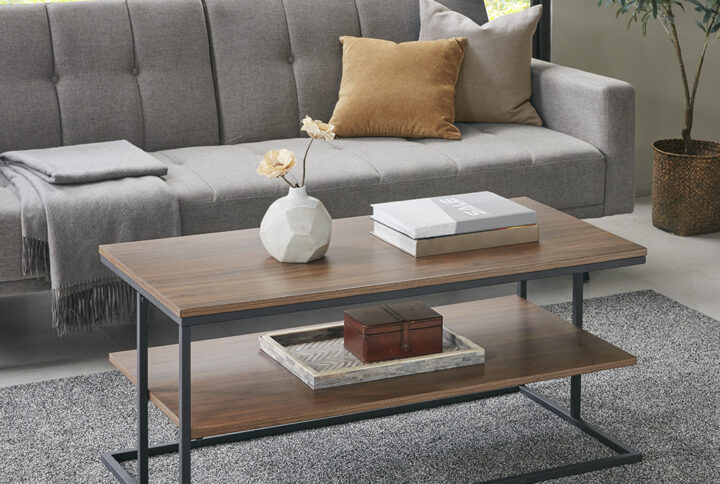 Monarch Monarch Coffee Table in Dark Coffee/Black From 510 Design