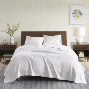 Egyptian Cotton Blanket in White From Madison Park