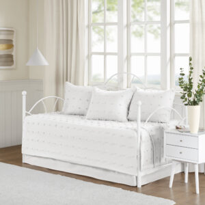 Brooklyn Cotton Jacquard Daybed Set in Ivory From Urban Habitat