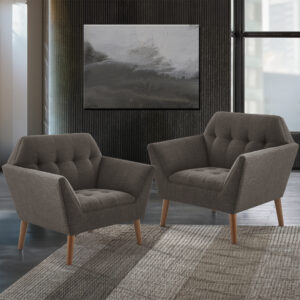 Newport Lounge Chair Set of 2 in Charcoal From INK+IVY