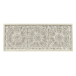 Henna Framed Medallion Rice Paper Shadow Box Wall Decor in Off-White From INK+IVY