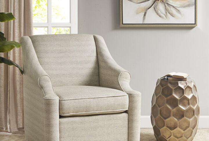 Justin Swivel Glider Chair in Tan From Madison Park