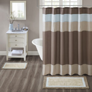 Amherst Cotton Tufted Bath Rug in Blue From Madison Park