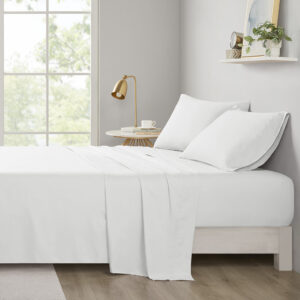 Microfiber All Season Soft Touch Sheet Set in White From Intelligent Design