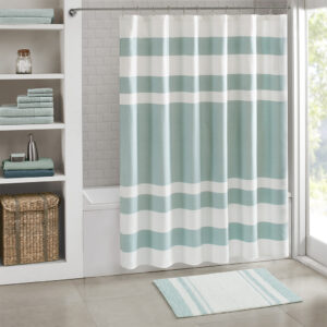 Spa Cotton Reversible Bath Rug in Aqua From Madison Park