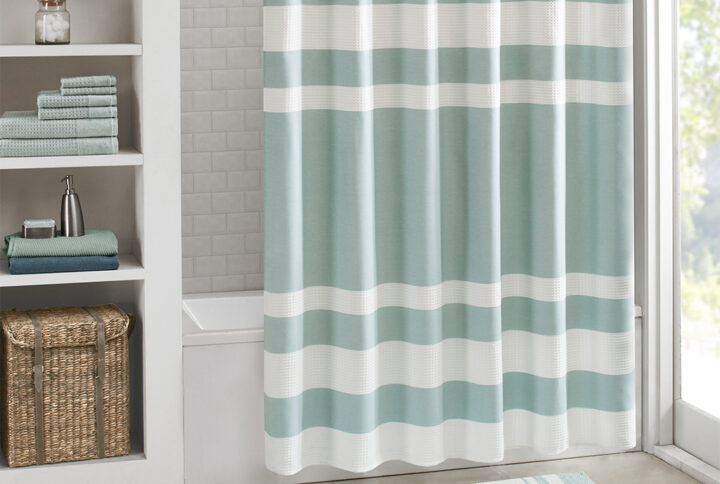 Spa Cotton Reversible Bath Rug in Aqua From Madison Park