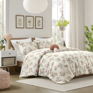 Gwen Mushroom Garden Comforter Set in Green From Intelligent Design