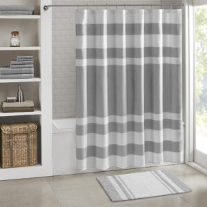 Spa Cotton Reversible Bath Rug in Grey From Madison Park