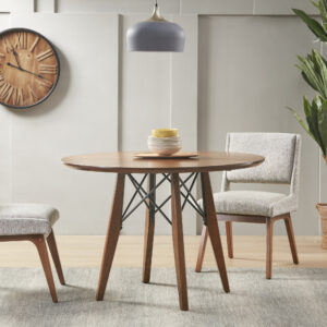 Clark/Boomerang Round Dining Set in Pecan From INK+IVY