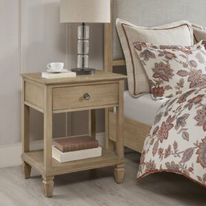 Victoria Bedside Table in Light Natural From Madison Park Signature