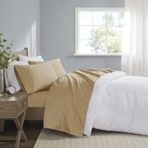 600 Thread Count Pima Cotton Sheet Set in Gold From Madison Park