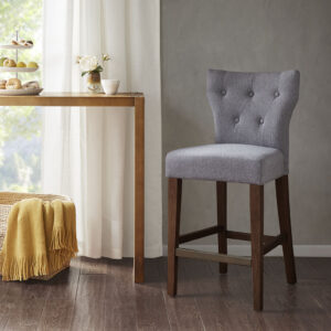 Avila Tufted Back Counter Stool in Grey From Madison Park