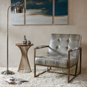 Waldorf Lounge Chair in Grey From INK+IVY