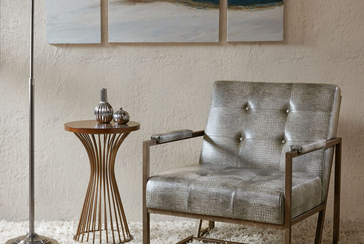 Waldorf Lounge Chair in Grey From INK+IVY