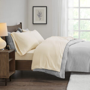 Micro Fleece Sheet Set in Ivory From True North by Sleep Philosophy