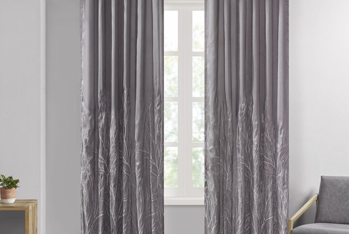 Andora Curtain Panel in Grey From Madison Park