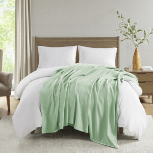 Liquid Cotton Blanket in Seafoam From Madison Park