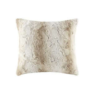 Zuri Faux Fur Square Pillow in Sand From Madison Park