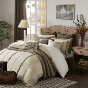 Chateau Comforter Set in Linen From Madison Park Signature