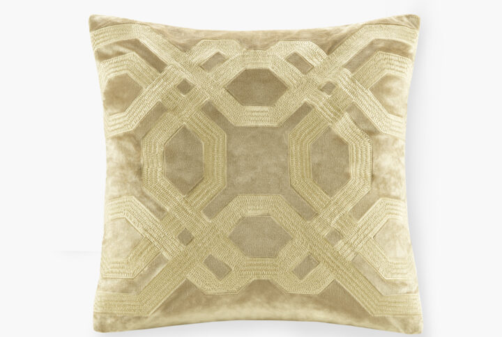 Biron Square Decor Pillow in Gold From Croscill Classics