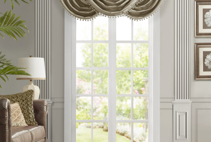 Avignon Waterfall Valance (Single) in Champagne From Croscill Classics