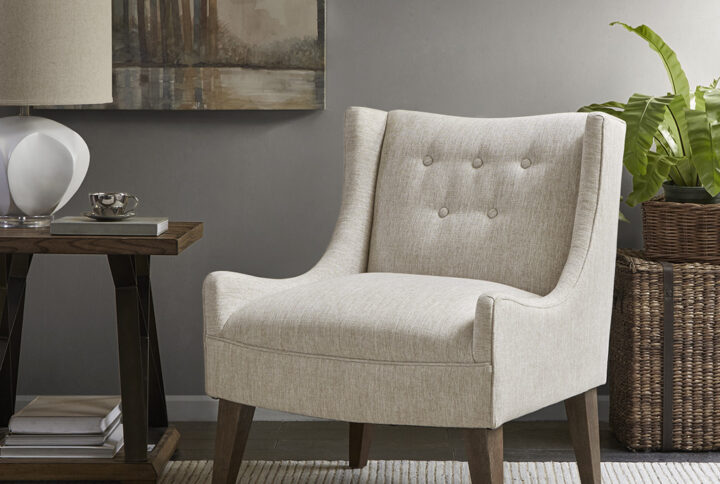 Malabar Accent Chair in Cream From Madison Park