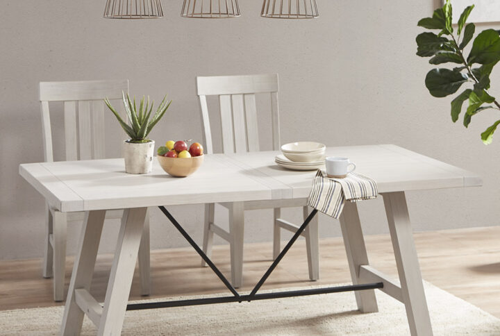 Sonoma Rectangle Dining Table in Reclaimed White From INK+IVY