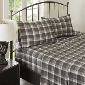 Flannel Sheet Set in Brown Plaid From Woolrich